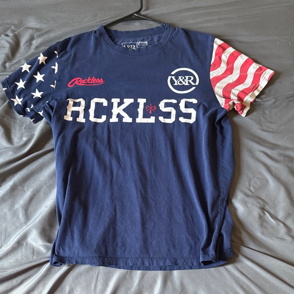 Young & Reckless Navy and Red Kids Tee